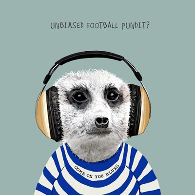 “Blues” Football Pundit Card by Scaffardi